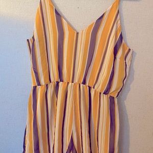 Adrienne size S/M jumpsuit. Purple & Yellow.